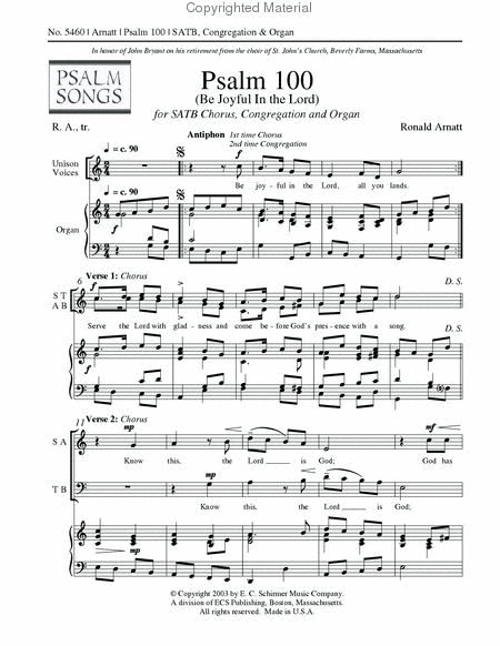 Psalm 100 (Be Joyful in the Lord) image number null