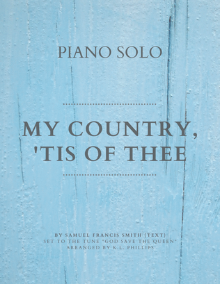 Book cover for My Country, 'Tis of Thee - Piano Solo