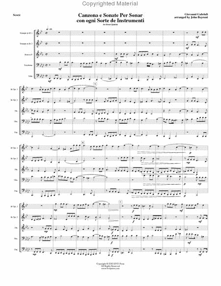 Canzona e Sonate Per Sonare con ogni Sorte de Instrumenti