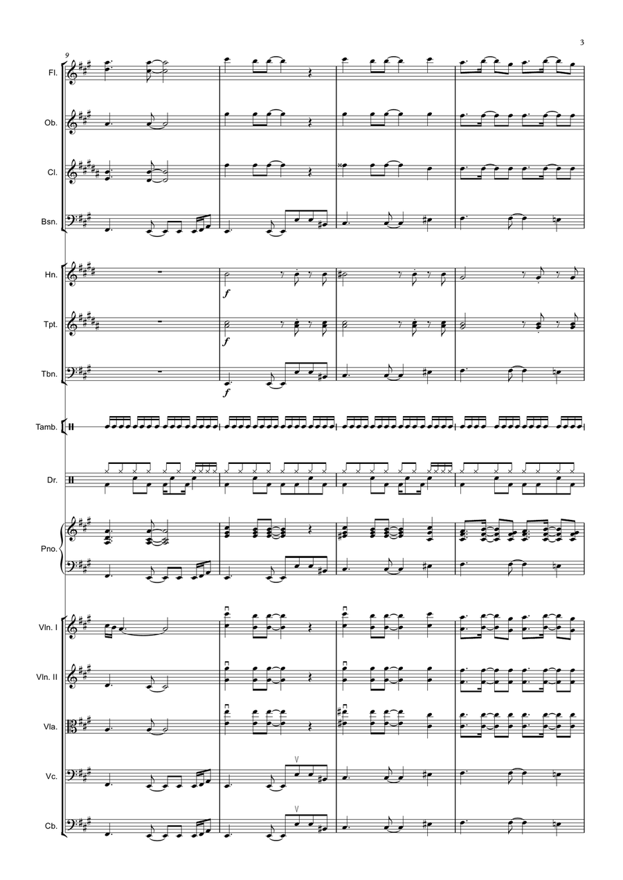 Dancing Queen Full Orchestra scores gallery preview page 3