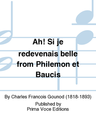 Book cover for Ah! Si je redevenais belle from Philemon et Baucis