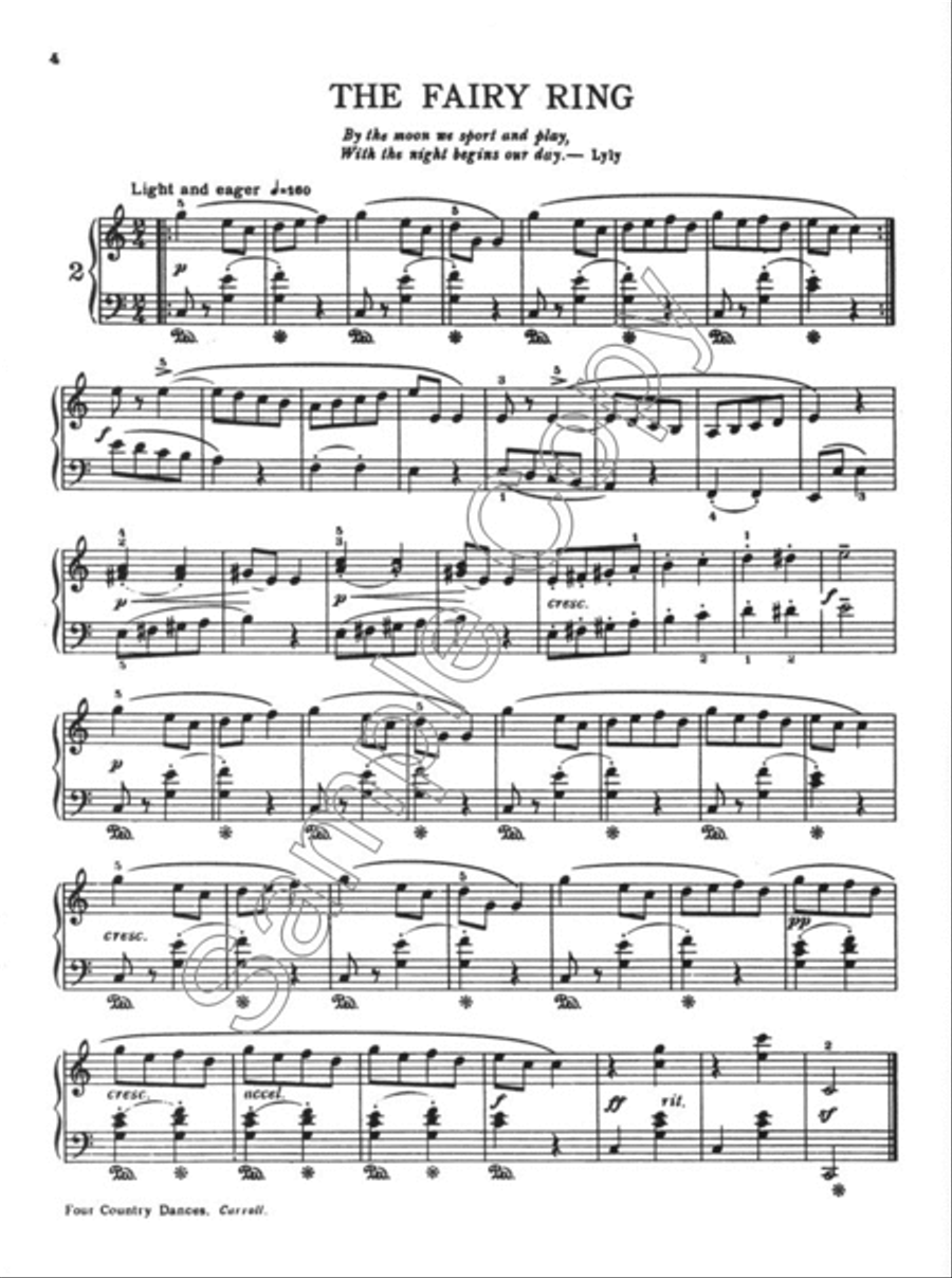Four Country Dances Four Country Dances Piano Solo scores gallery preview page 3