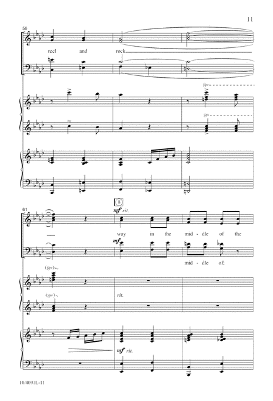 Ezekiel Saw the Wheel 4-Part scores gallery preview page 12