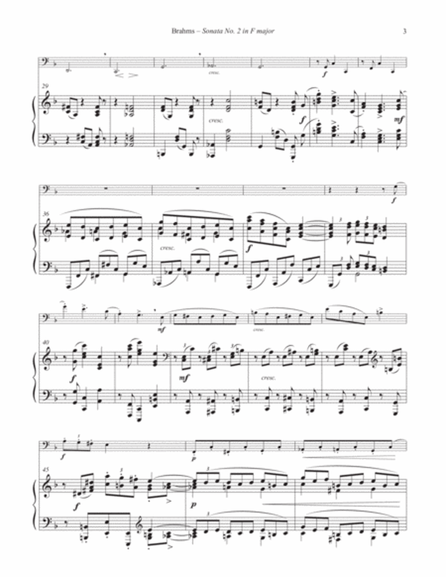 Sonata No. 2 in F, Op. 99 for Trombone and Piano