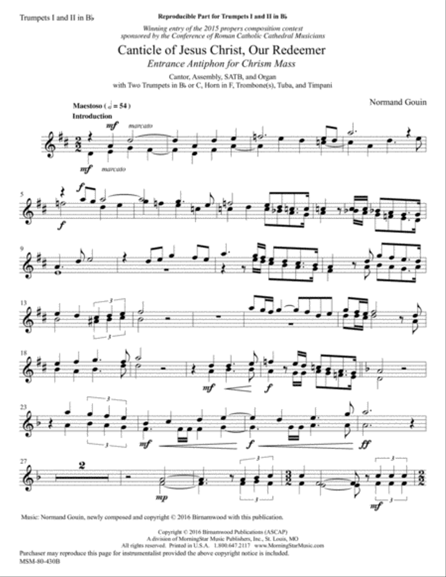 Canticle of Jesus Christ, Our Redeemer Choir scores gallery preview page 2