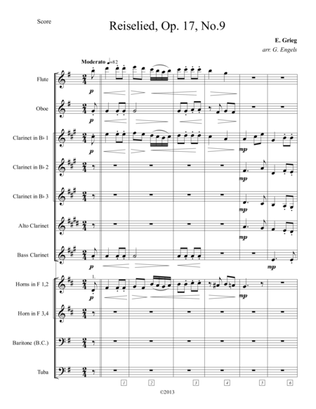 Reiselied (for winds) Op.17, No. 9