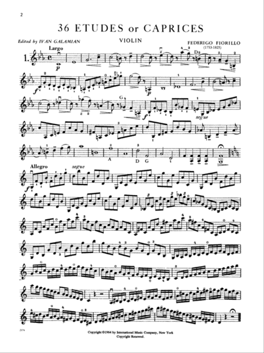 36 Etudes Or Caprices Violin Solo scores gallery preview page 2