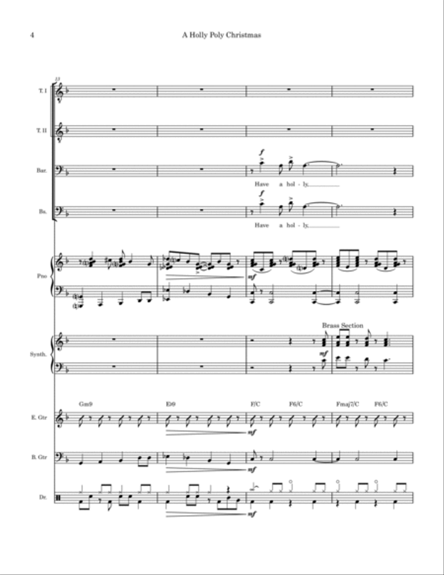 A Holly Jolly Christmas Small Ensemble scores gallery preview page 4