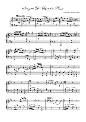 Song in D Major for Piano