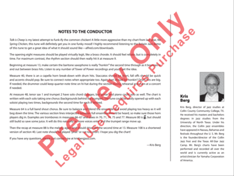 Talk Is Cheep Jazz Ensemble scores gallery preview page 3