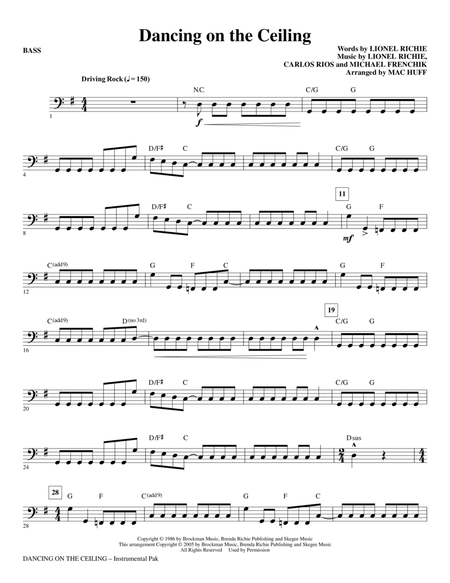Dancing On The Ceiling (arr. Mac Huff) - Bass