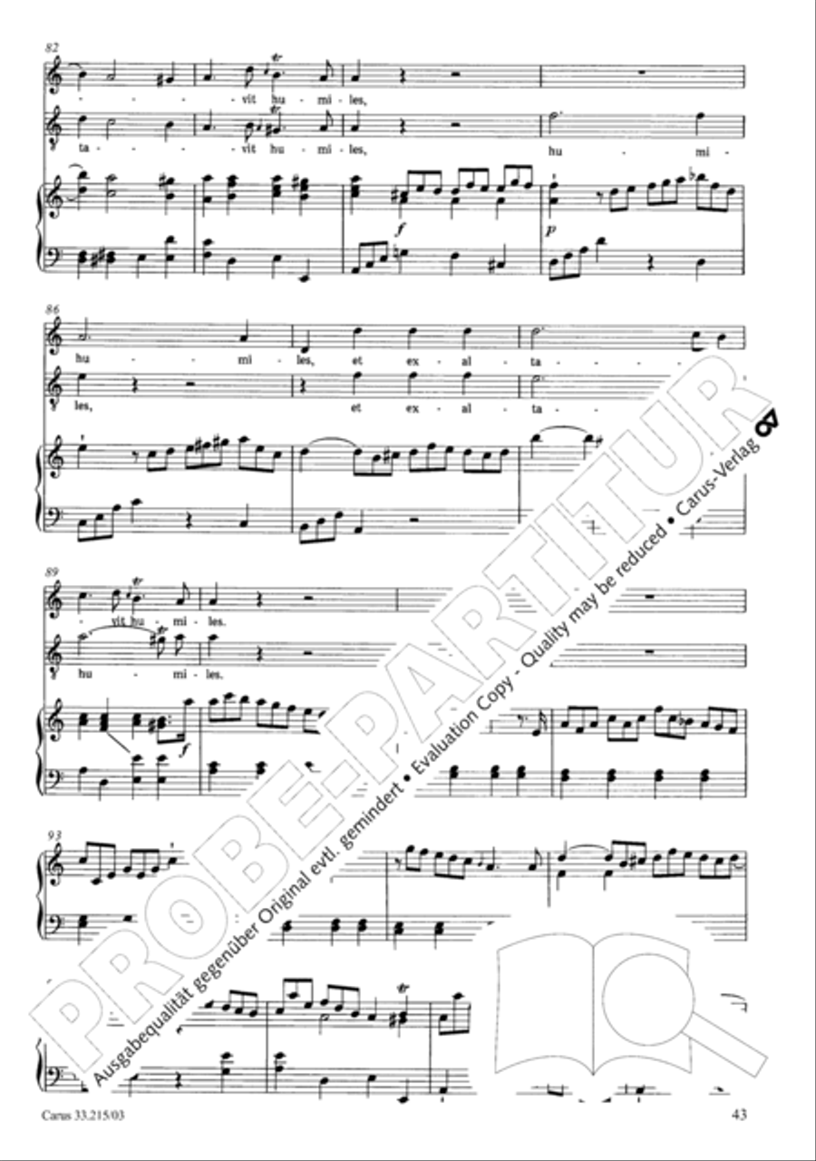 Magnificat Magnificat 4-Part scores gallery preview page 44