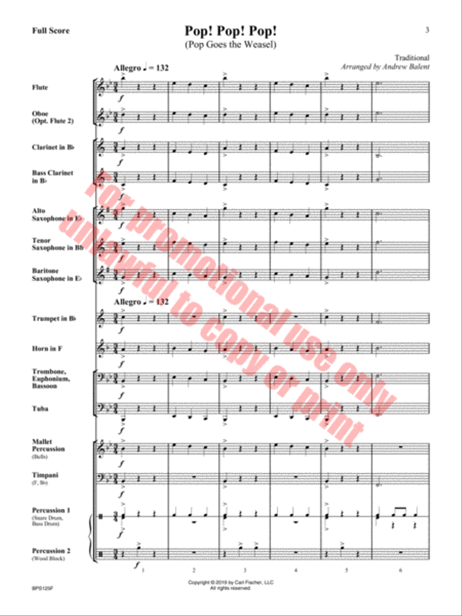 Pop! Pop! Pop! Pop! Pop! Pop! Concert Band scores gallery preview page 4