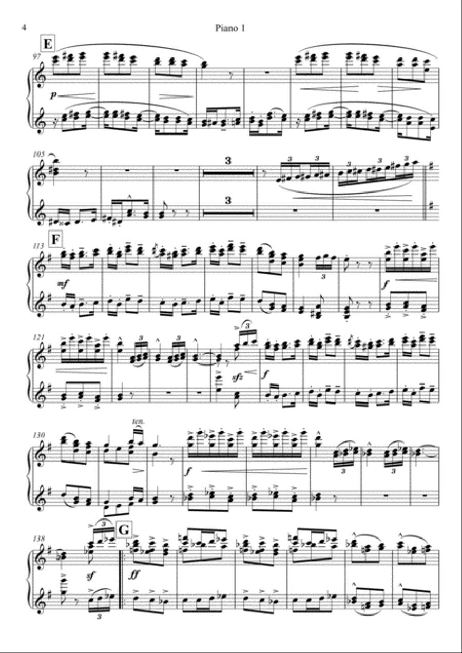 From the Bavarian Highlands Op. 27, 4 hands piano accompaniment Piano Solo scores gallery preview page 4