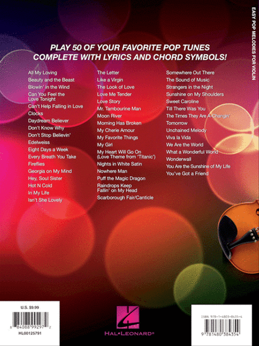 Easy Pop Melodies Violin Solo scores gallery preview page 6