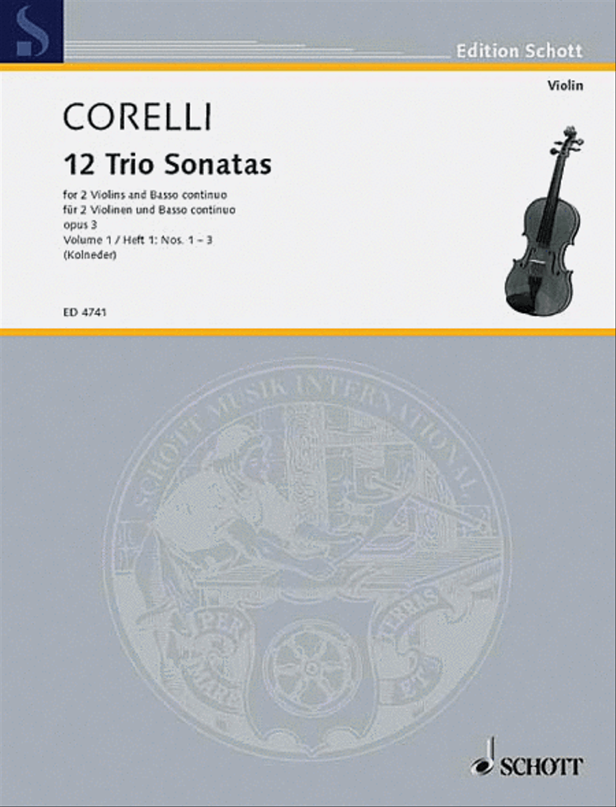 Trio Sonatas Op. 3, Nos. 1-3 String Trio scores gallery preview page 1