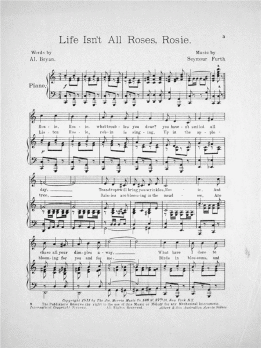Life Isn't All Roses Rosie (Each Little Rose Has It's Thorn) Voice scores gallery preview page 2