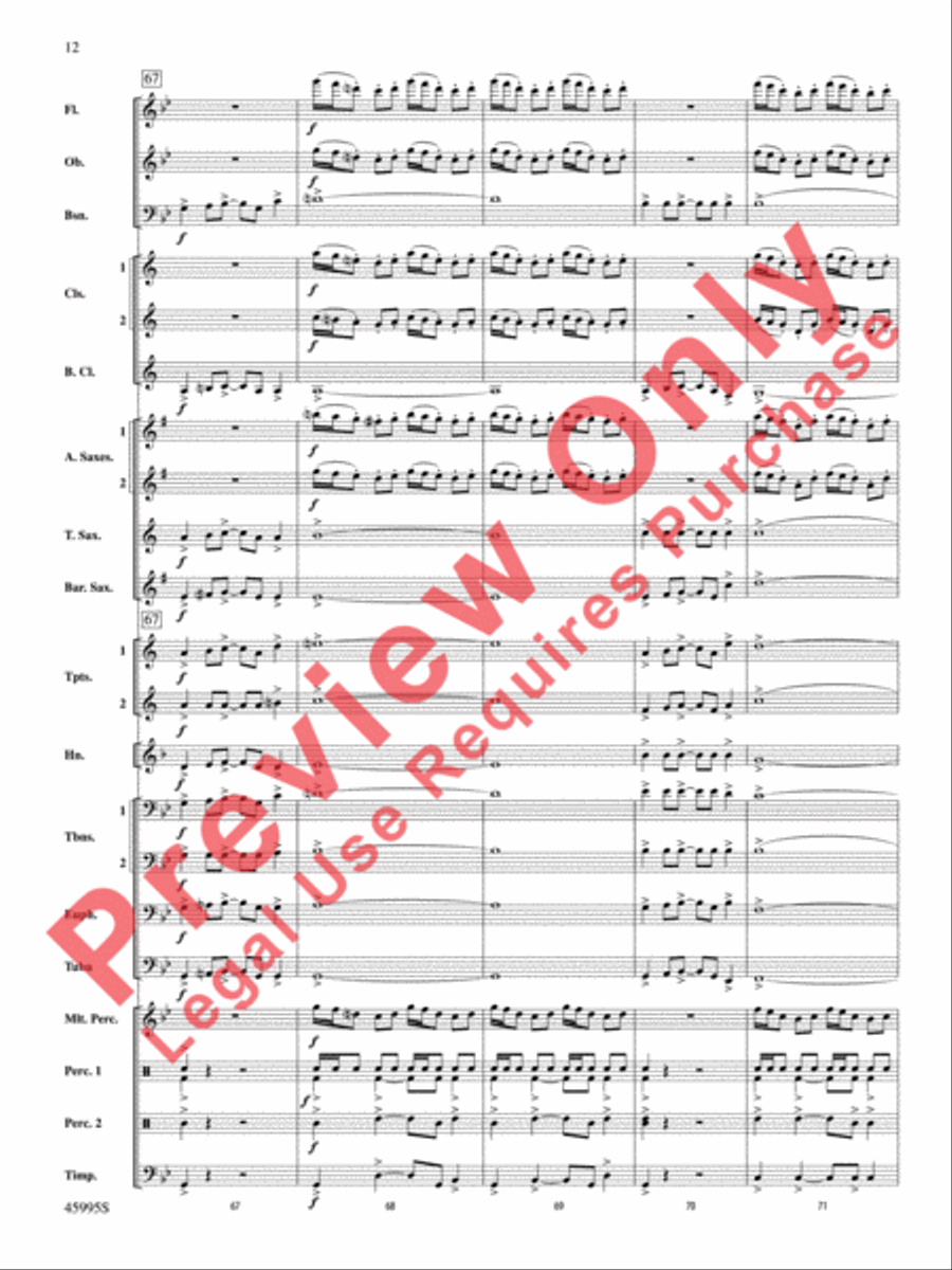 Kaboom! Kaboom! Concert Band scores gallery preview page 13