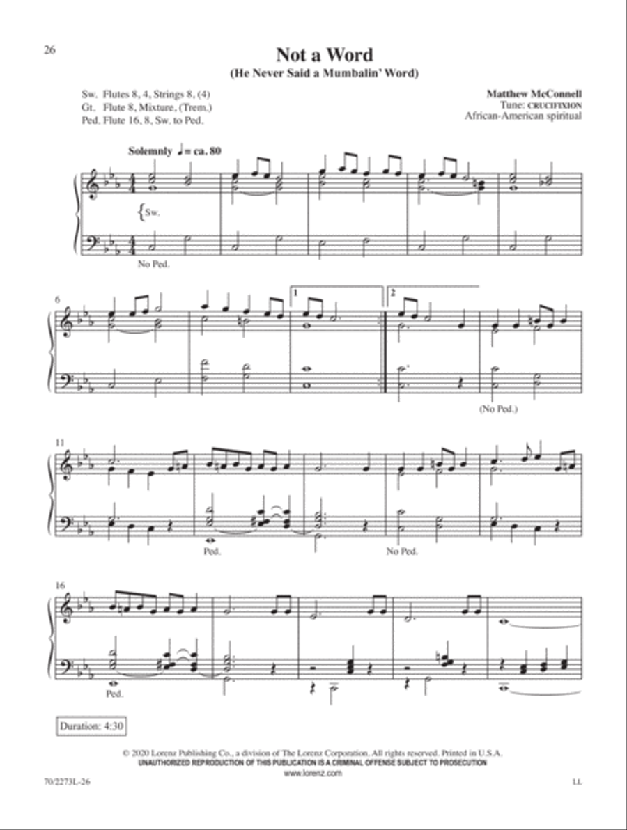 The Lord's Supper Organ Solo scores gallery preview page 13