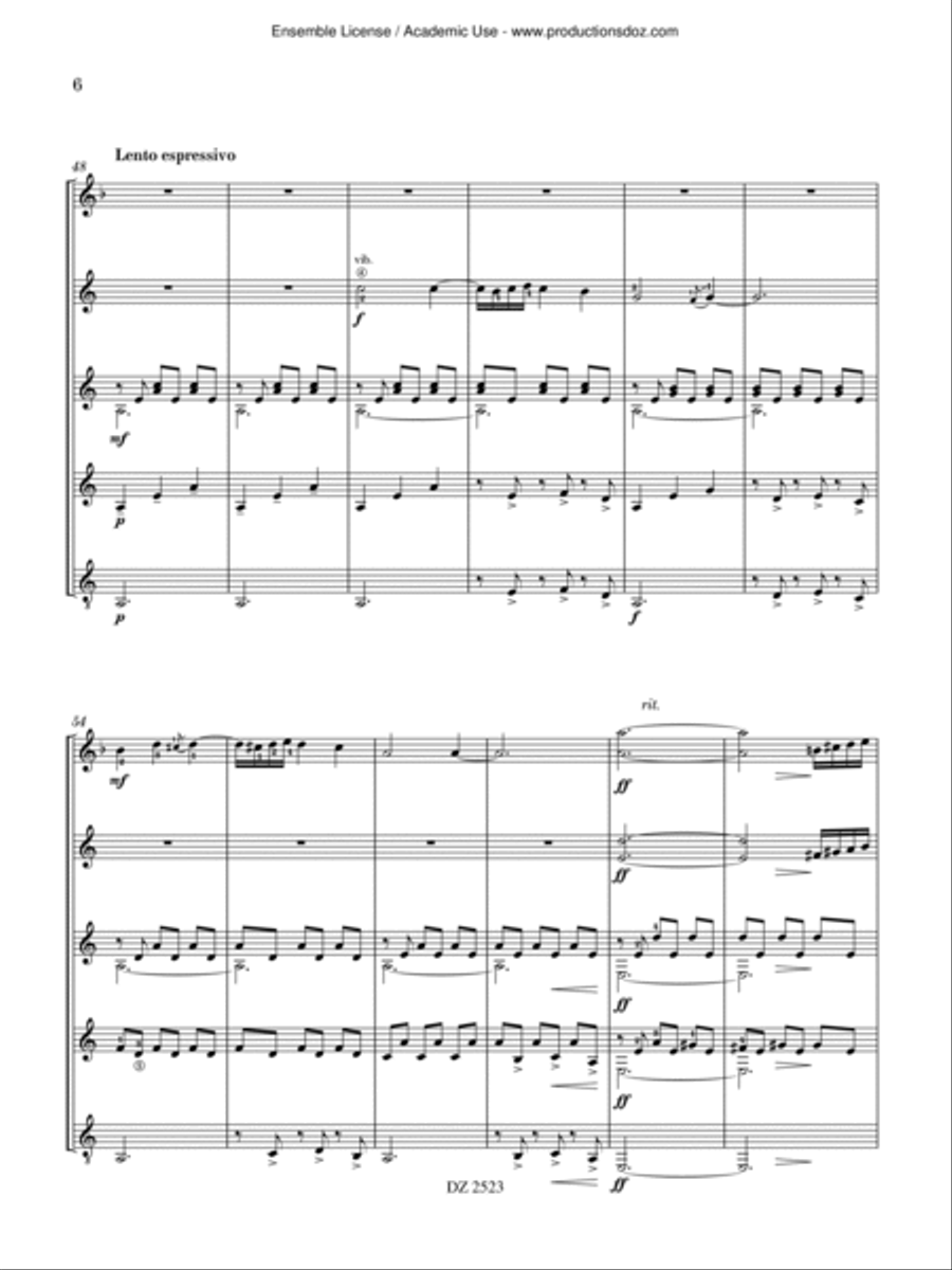 Danse espagnole no. 2 Guitar Ensemble scores gallery preview page 6
