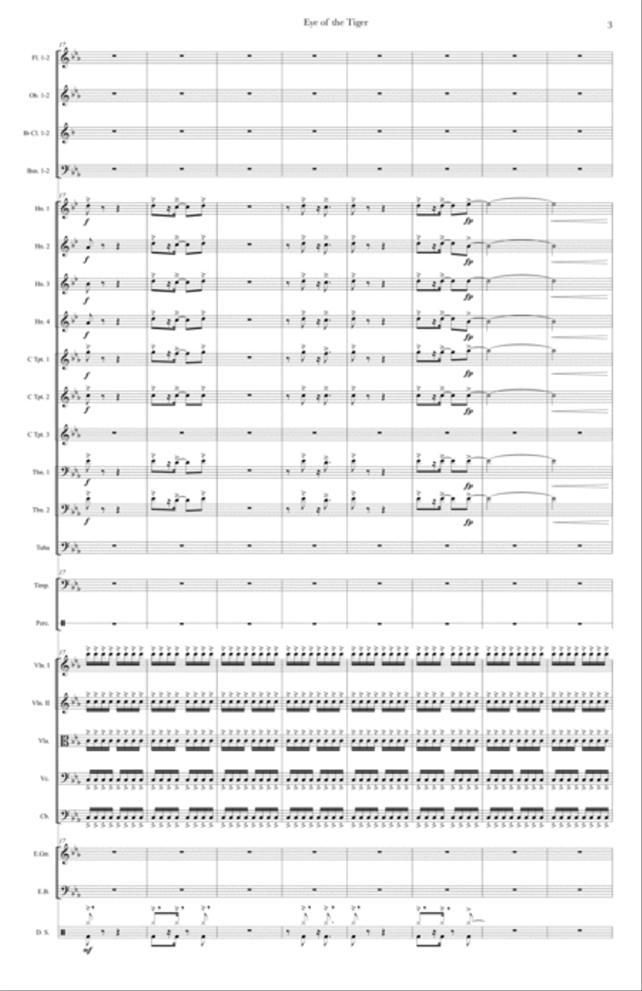 Eye Of The Tiger Full Orchestra scores gallery preview page 5