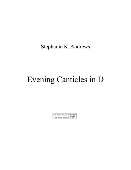 Evening Canticles in D: Magnificat and Nunc Dimittis image number null