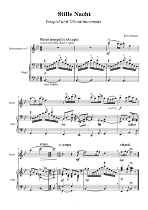 "Stille Nacht" Vorspiel und Oberstimme Satz (Hohes Instrument)