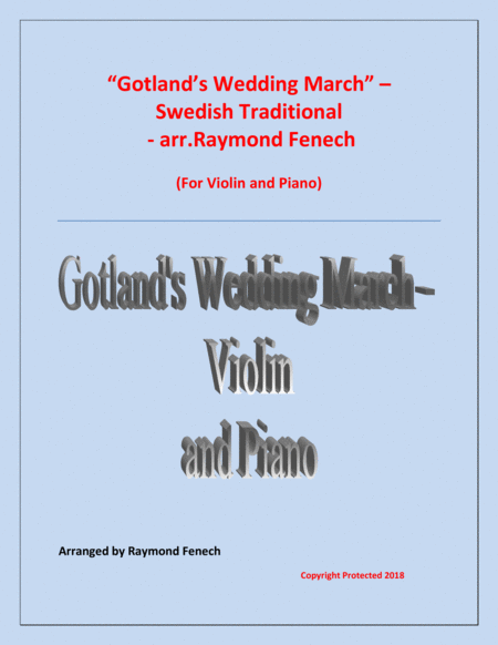 Gotland's Wedding March - Traditional - Violin and Piano image number null