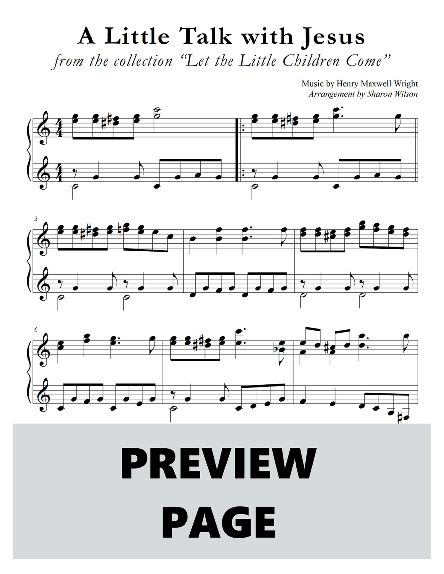 Let the Little Children Come (A Collection of LARGE PRINT, Two-page Arrangements for Solo Piano) Piano Solo scores gallery preview page 5