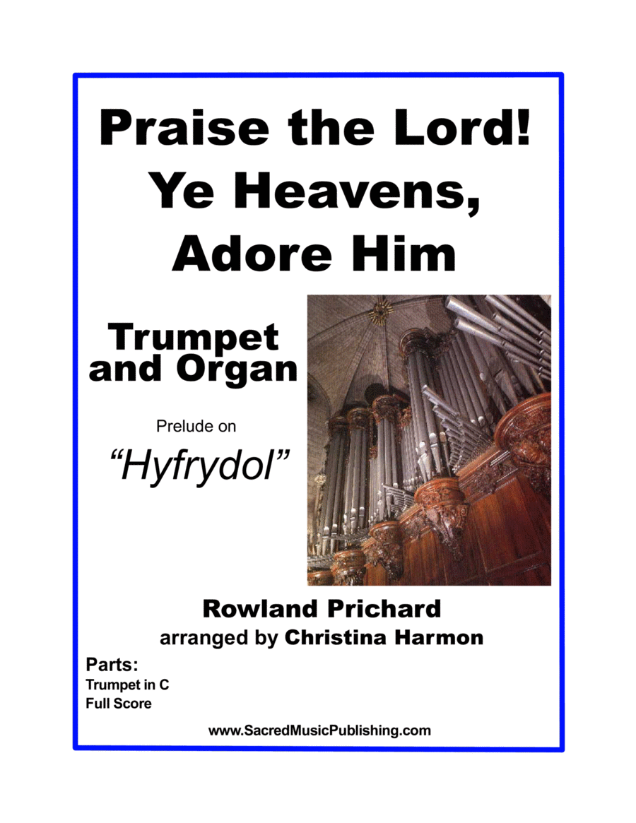 Prelude on Hyfrydol: Praise the Lord! Ye Heavens, Adore Him – Trumpet and Organ image number null