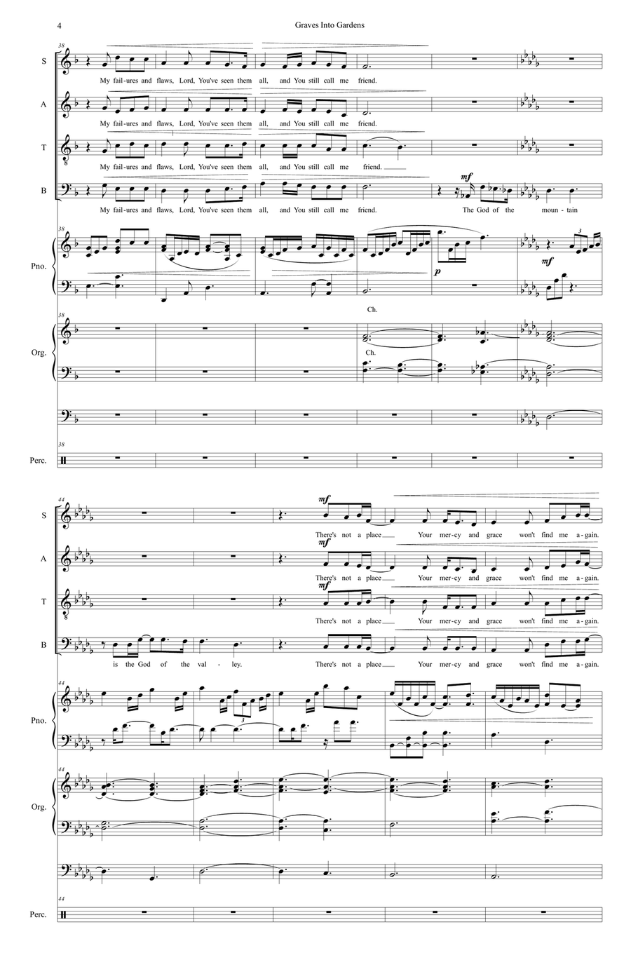 Graves Into Gardens Graves Into Gardens 4-Part scores gallery preview page 4