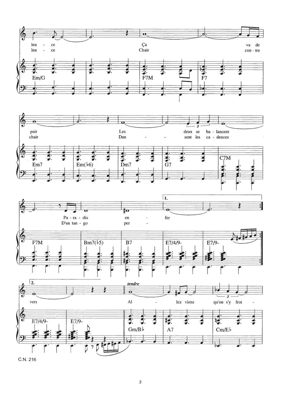 Vie Violence Vie Violence Piano, Vocal scores gallery preview page 2