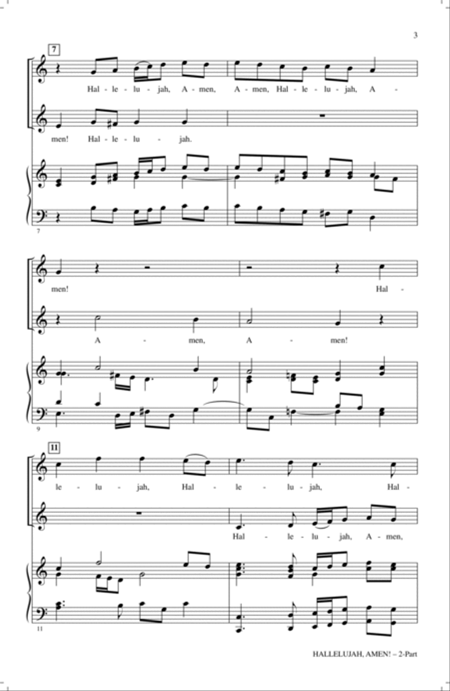 Hallelujah, Amen! Hallelujah, Amen! 2-Part scores gallery preview page 2