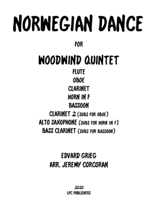 Book cover for Norwegian Dance for Woodwind Quintet