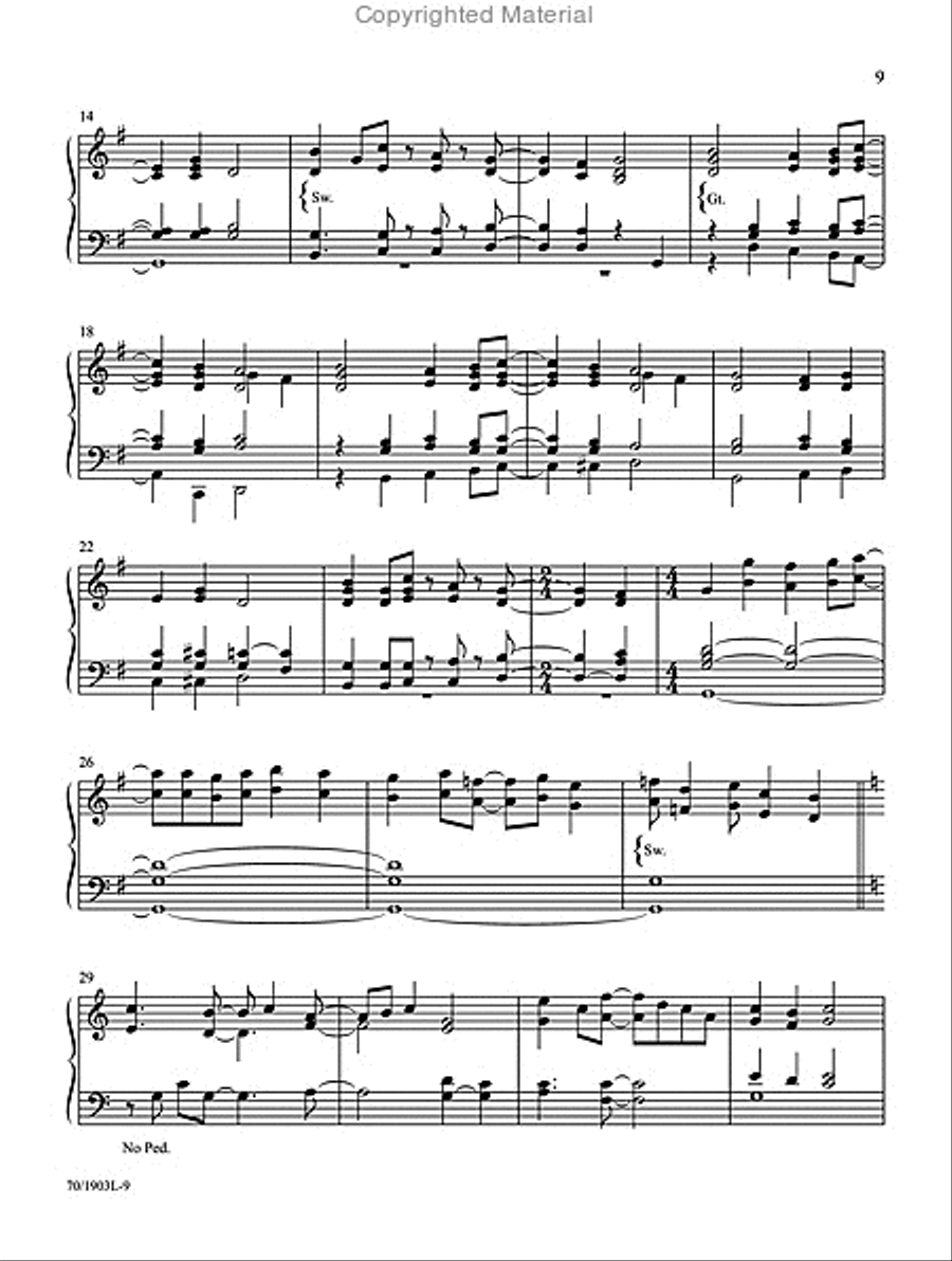 Mark Hayes: Hymns for Organ, Vol. 3 Organ Solo scores gallery preview page 6