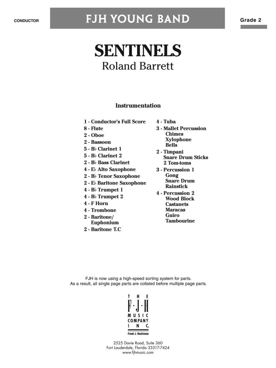 Sentinels: Score Concert Band scores gallery preview page 1