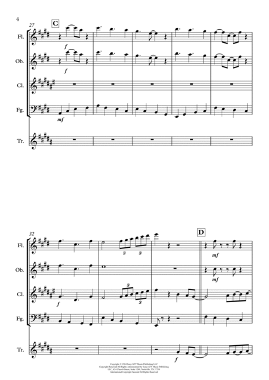 All My Loving Woodwind Quintet scores gallery preview page 4