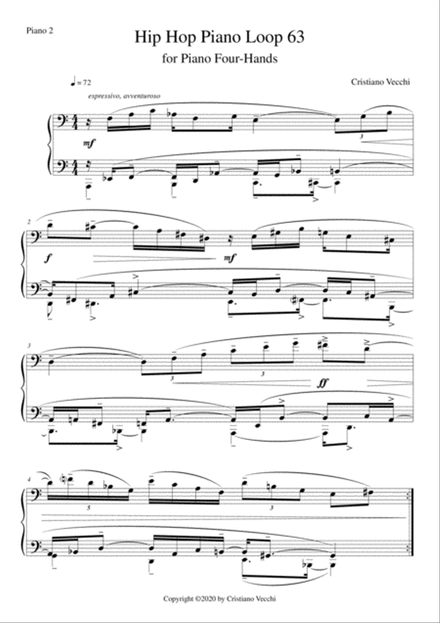 Hip Hop Piano Loop 63 Piano Method scores gallery preview page 2