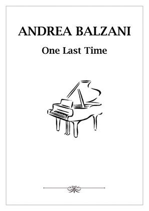 🎼 One Last Time [PIANO SCORE] (foglio album)