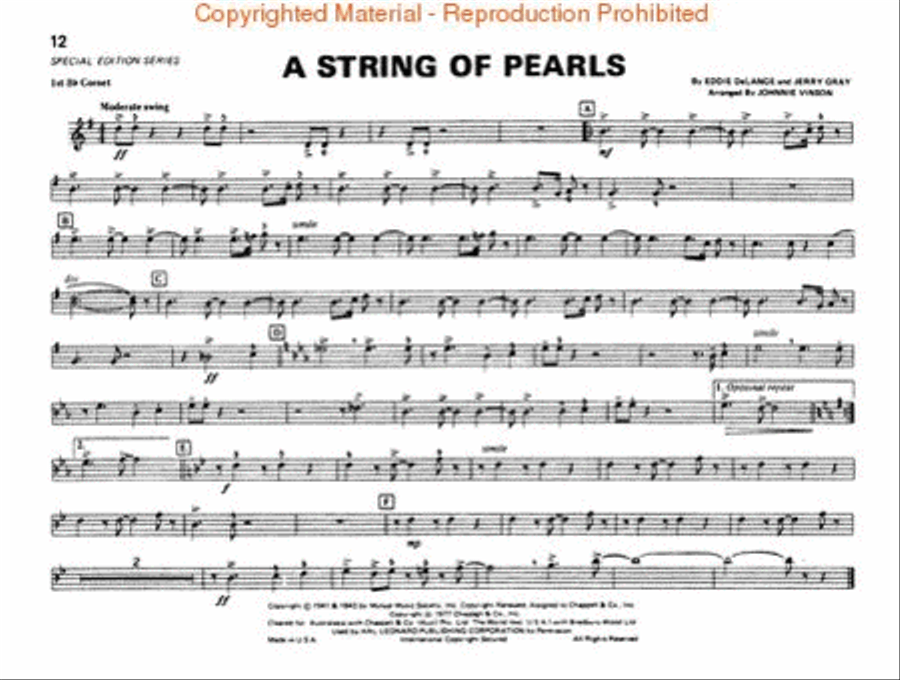 Hal Leonard Pop Classics – 1st Cornet Marching Band scores gallery preview page 3