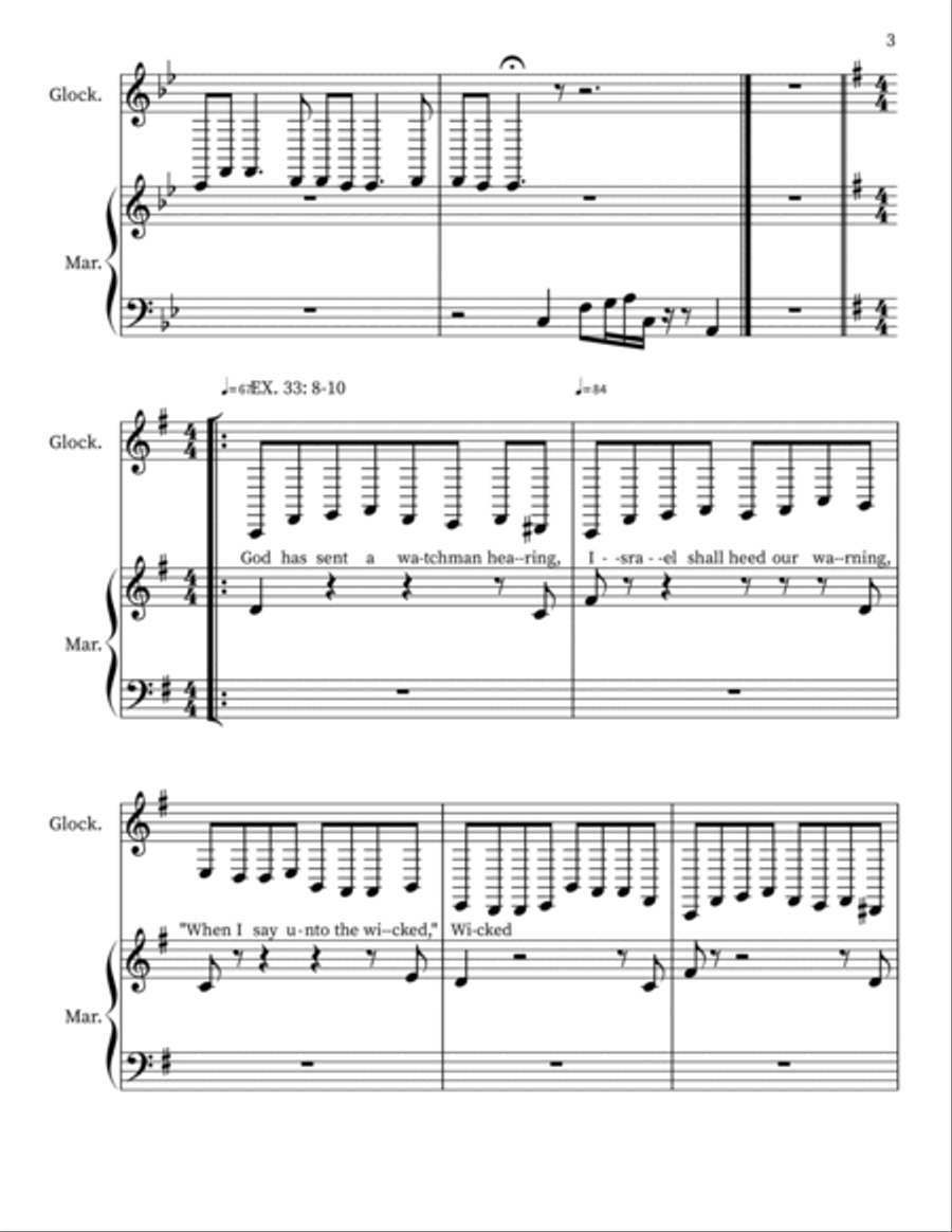Sacred Songs for Guitar & Piano: alt. Small Ensemble scores gallery preview page 3