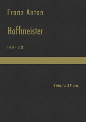 Book cover for Hoffmeister - 6 Airs for 2 Flutes
