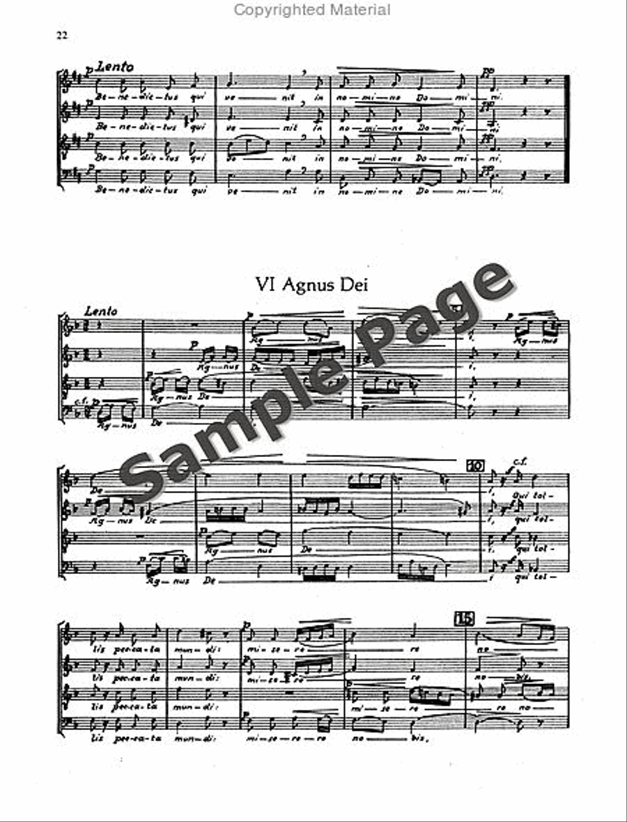 Mass in D Minor 4-Part scores gallery preview page 23
