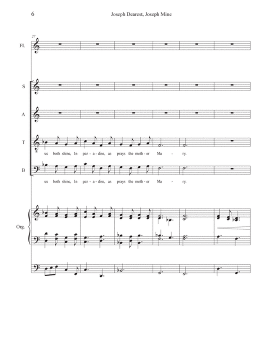 Organ/rehearsal score for "Joseph Dearest, Joseph Mine"