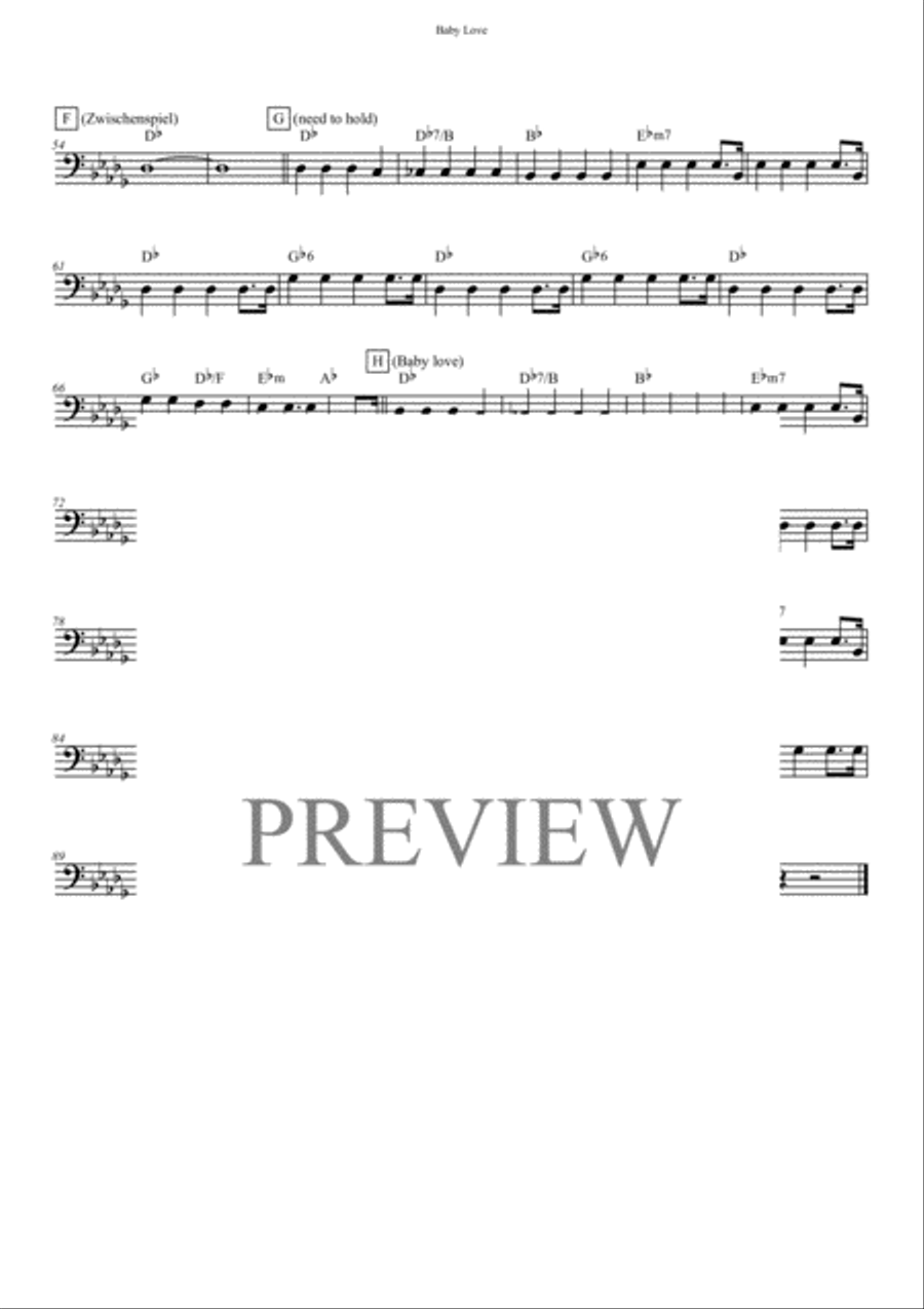 Baby Love Bass Guitar scores gallery preview page 2