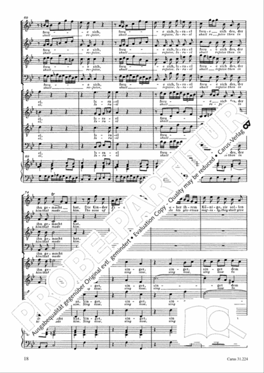 The Complete Motets (Samtliche Motetten) Choir scores gallery preview page 19