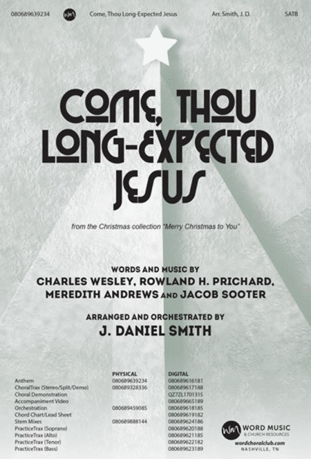 Come, Thou Long-Expected Jesus - CD Choral Trax