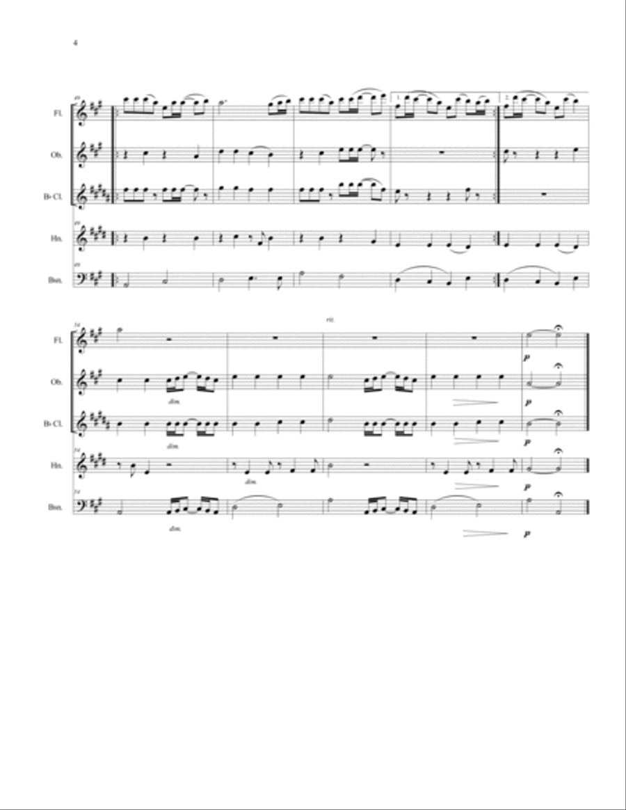 You're The Inspiration Woodwind Quintet scores gallery preview page 6