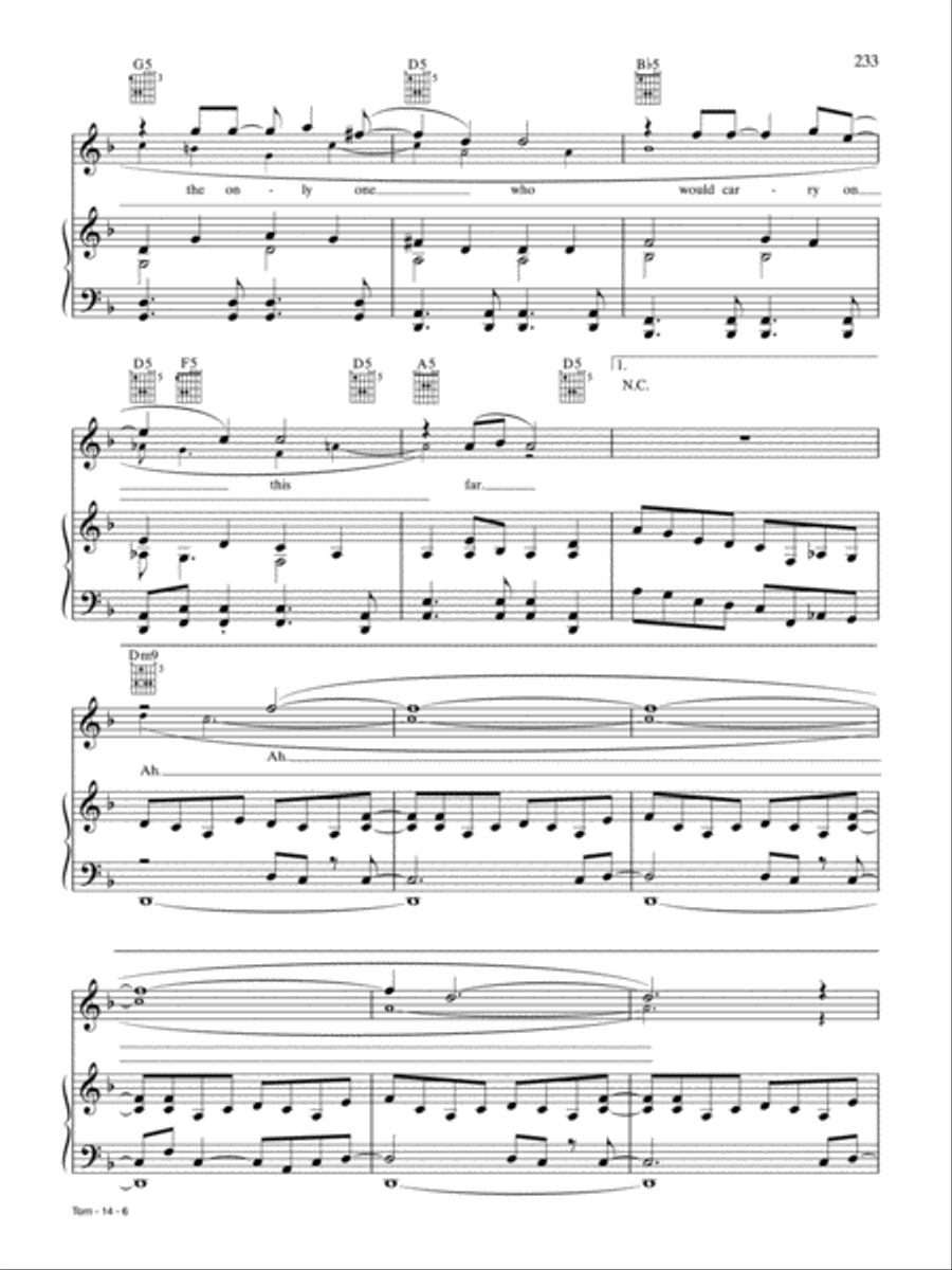 Torn Piano, Vocal, Guitar scores gallery preview page 6