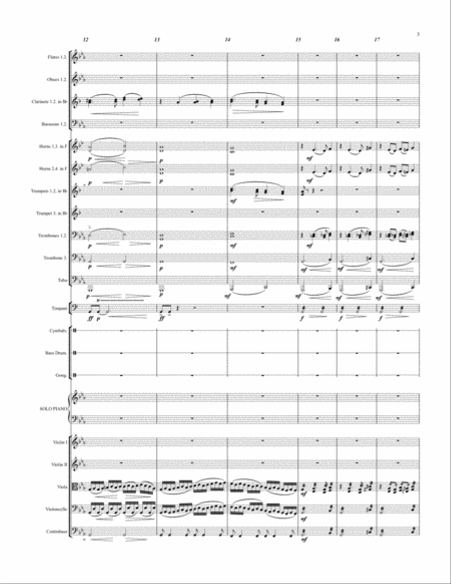 Piano Concerto No.1 Score and parts (including cadenza) Large Ensemble scores gallery preview page 3